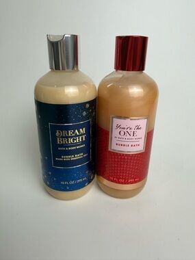 2x Bath & Body Works Bubble Bath DREAM BRIGHT & YOU’RE THE ONE 10 oz Each NEW
